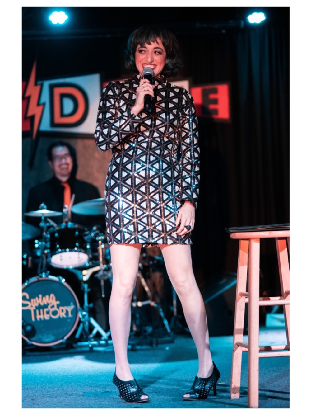 LULU’S | Sequin Geo Mini Dress - Picture 2 of 6